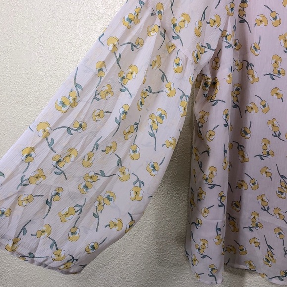 Verona Couture Top Blouse Sheer NWT 3X Floral Pullover Long Sleeve - Picture 4 of 8